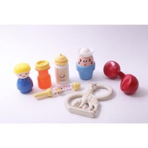 Fisher-Price, Little People, Flawed, Lot, PVC, Retro Toy Vintage ~ 250811-WH 504